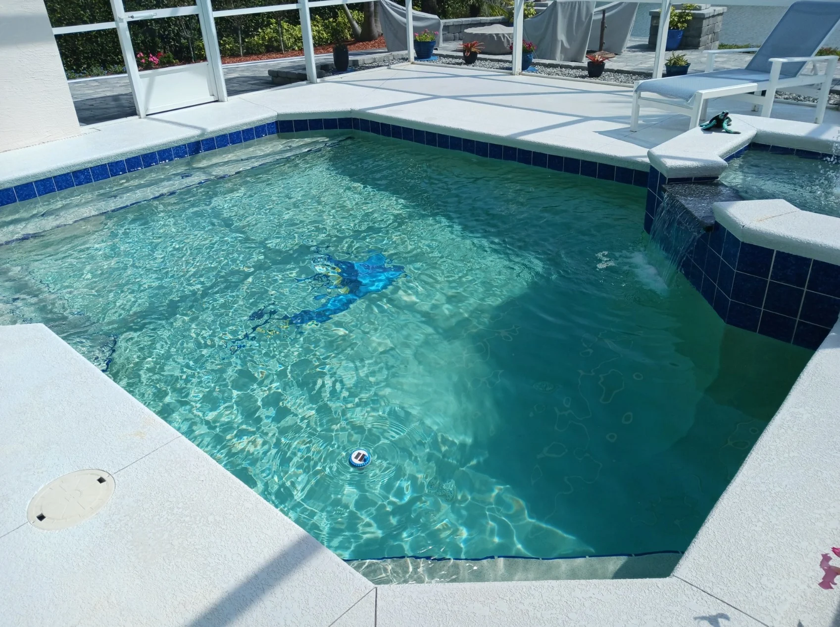 Surface skimming and net cleaning for pools